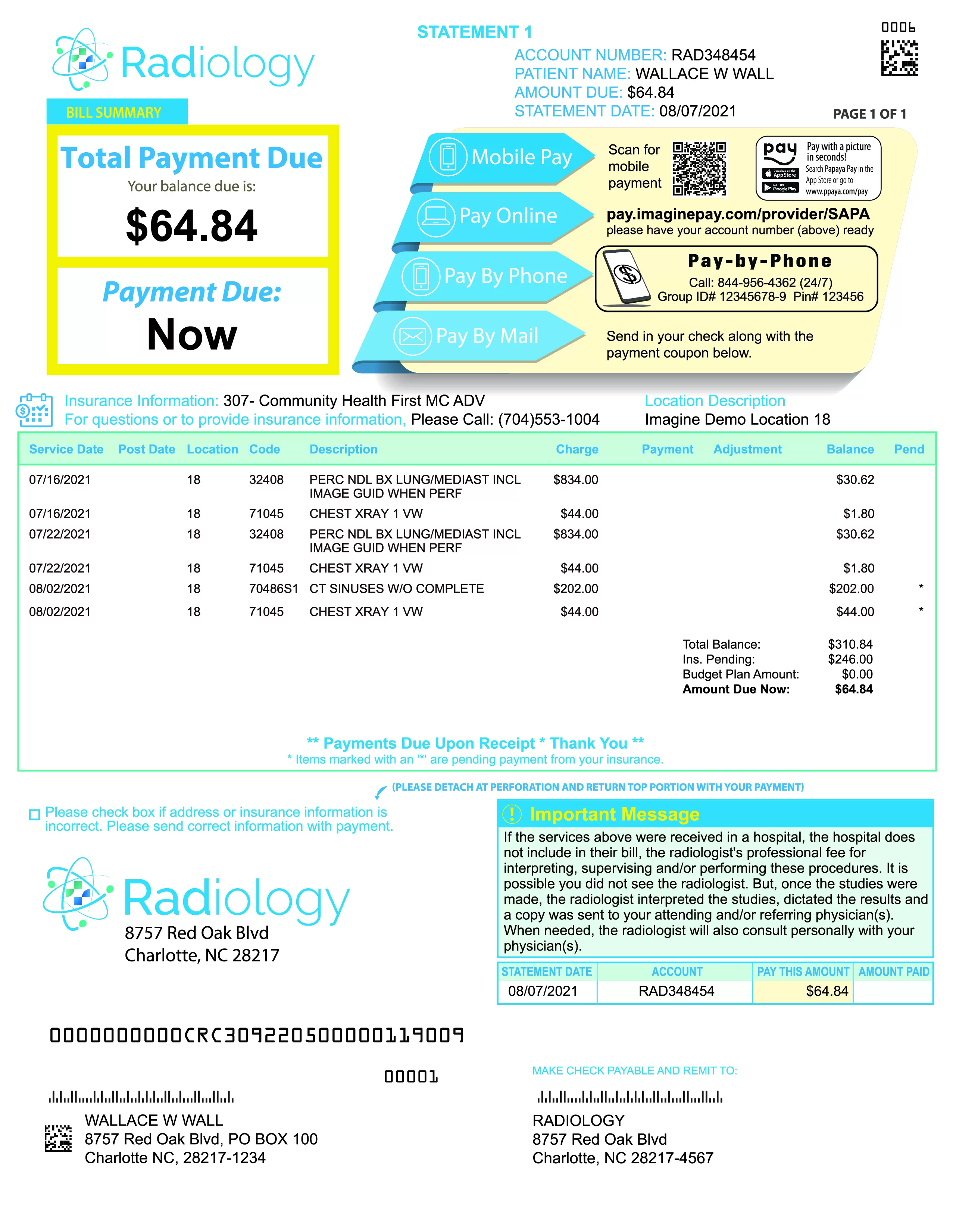 patient statements example