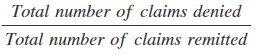 denial rate